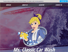 Tablet Screenshot of msclassiccarwash.com